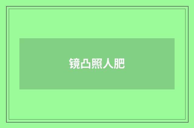 镜凸照人肥
