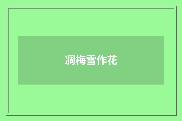 凋梅雪作花