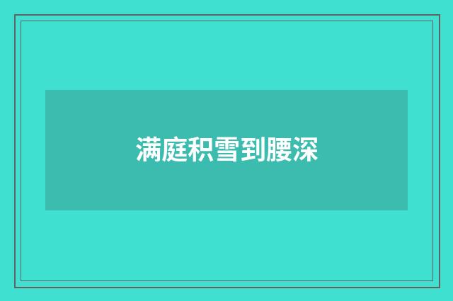 满庭积雪到腰深