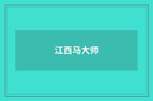 江西马大师