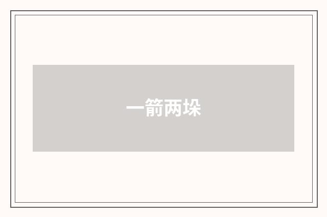 一箭两垛