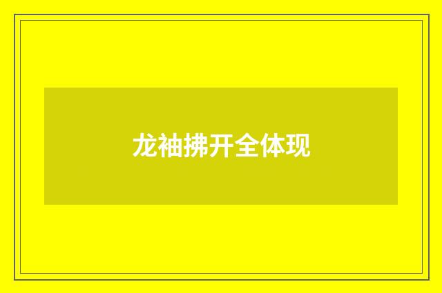 龙袖拂开全体现