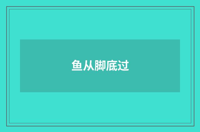 鱼从脚底过