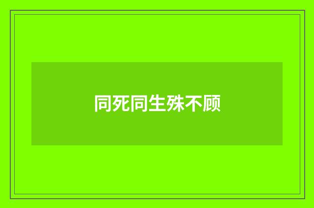 同死同生殊不顾