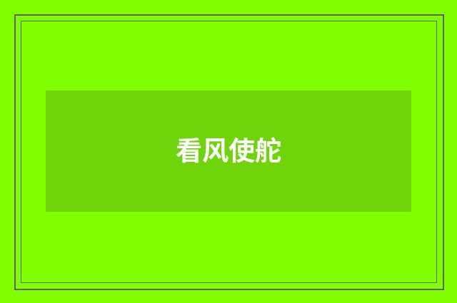 看风使舵