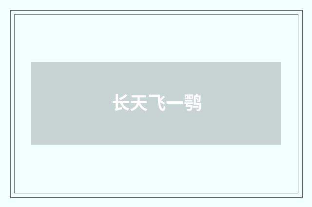 长天飞一鹗