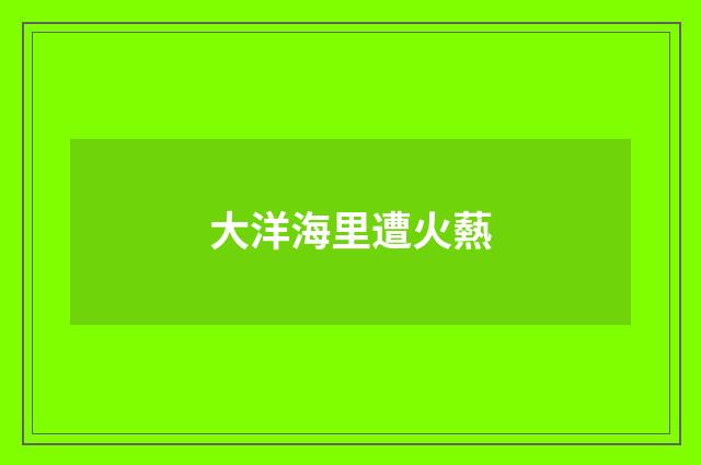 大洋海里遭火爇
