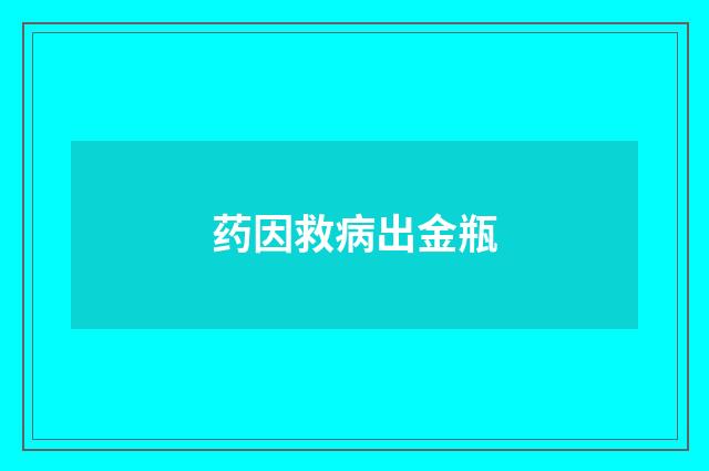 药因救病出金瓶