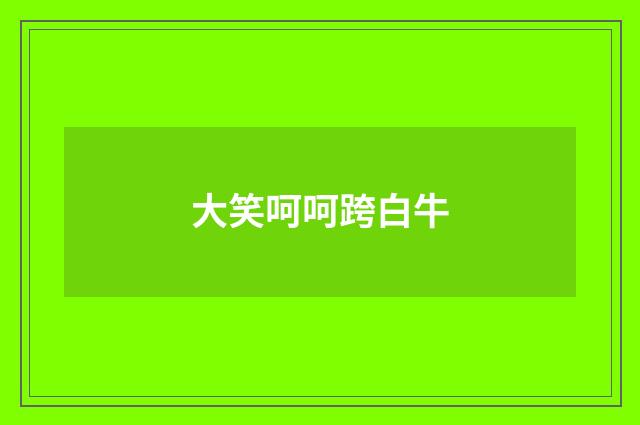 大笑呵呵跨白牛