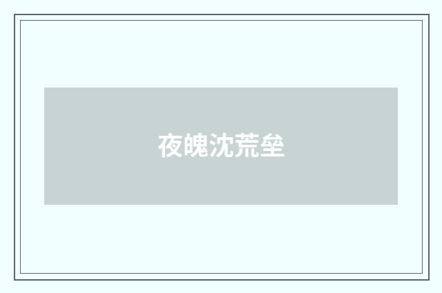 夜魄沈荒垒