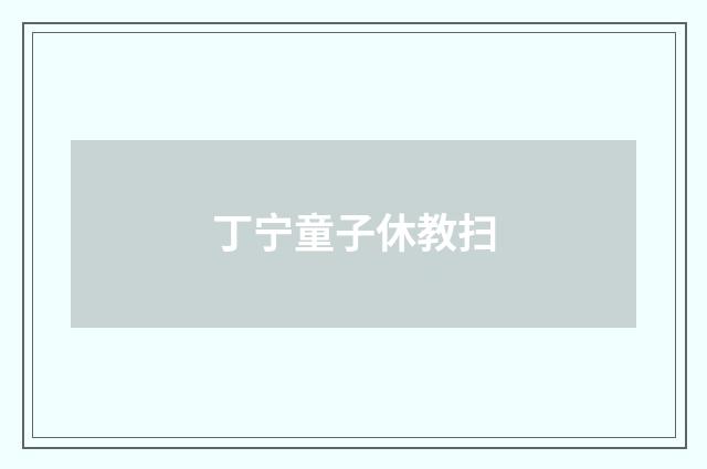 丁宁童子休教扫