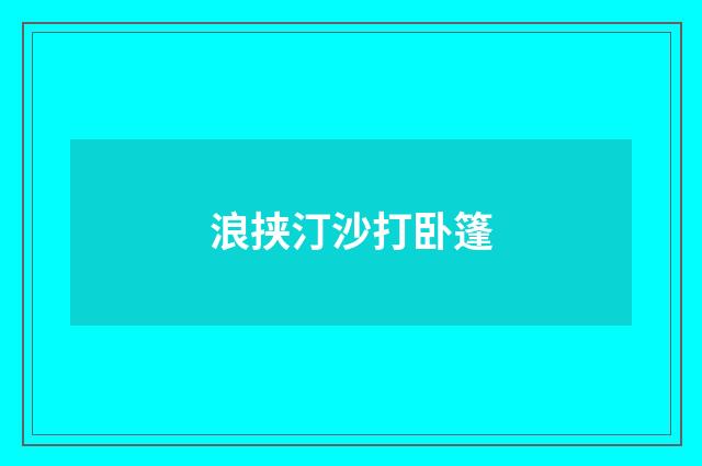 浪挟汀沙打卧篷