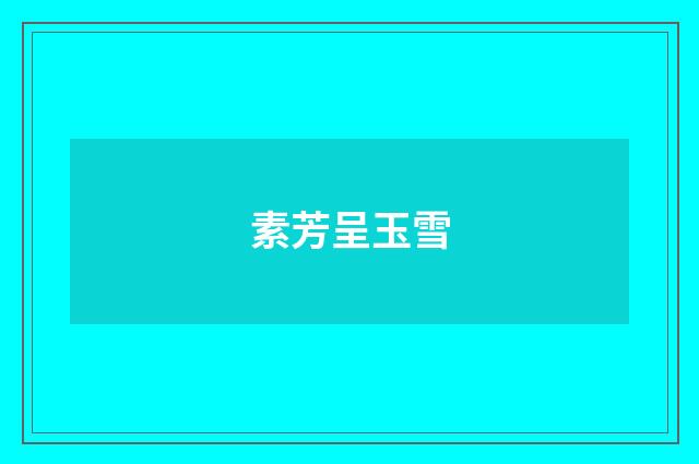 素芳呈玉雪