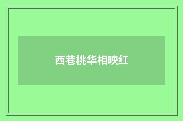 西巷桃华相映红