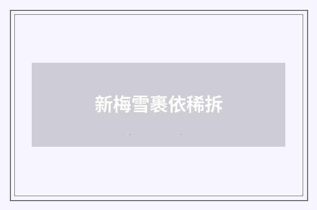 新梅雪裹依稀拆