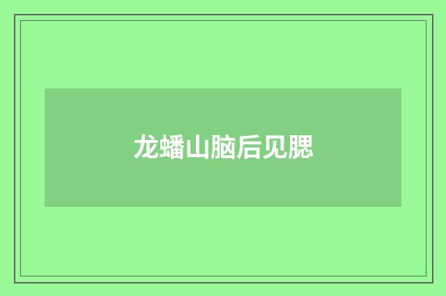 龙蟠山脑后见腮