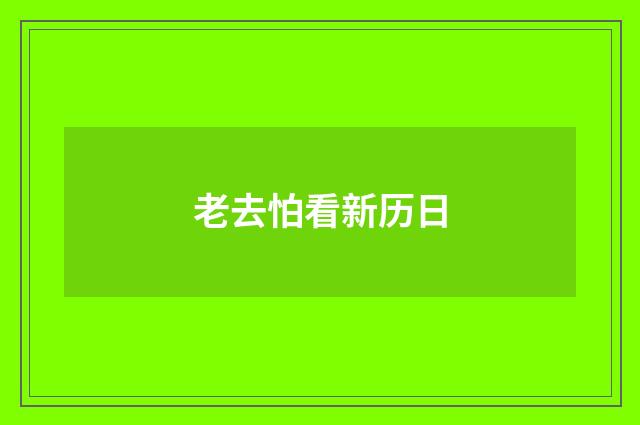 老去怕看新历日