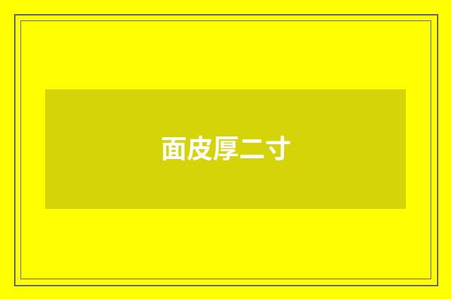 面皮厚二寸