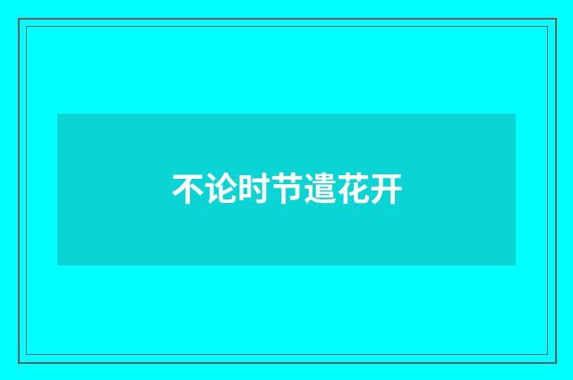 不论时节遣花开