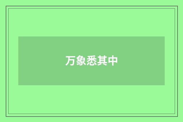 万象悉其中