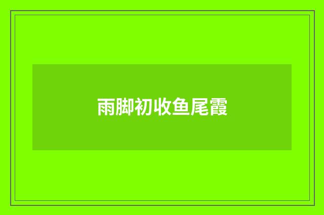 雨脚初收鱼尾霞
