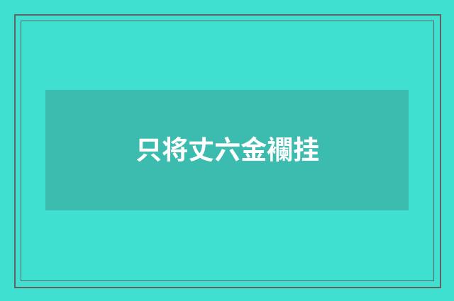 只将丈六金襴挂