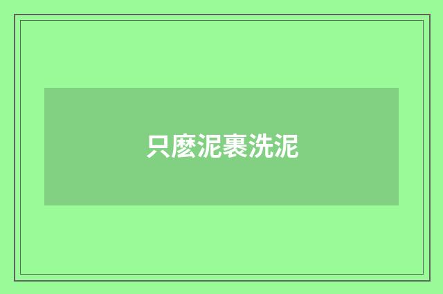 只麽泥裹洗泥
