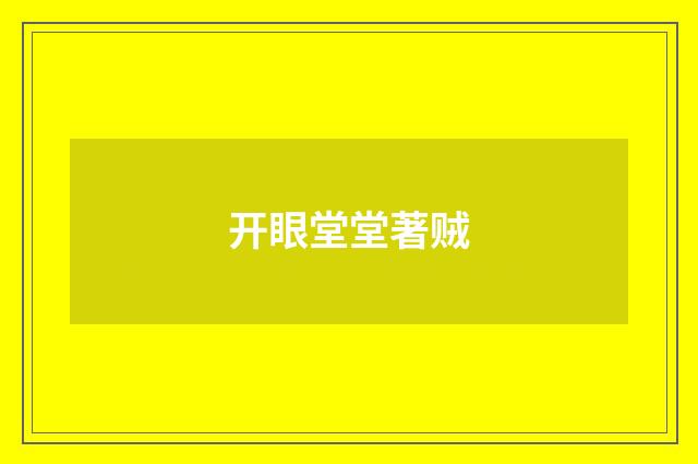 开眼堂堂著贼