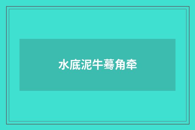 水底泥牛蓦角牵