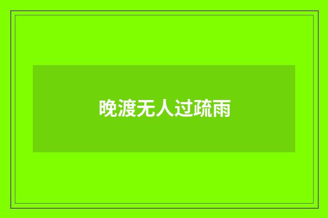晚渡无人过疏雨