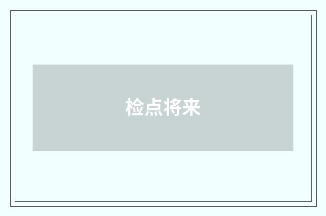 检点将来