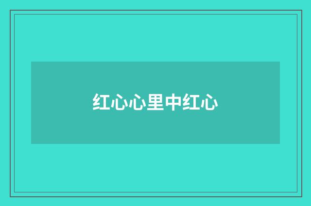 红心心里中红心