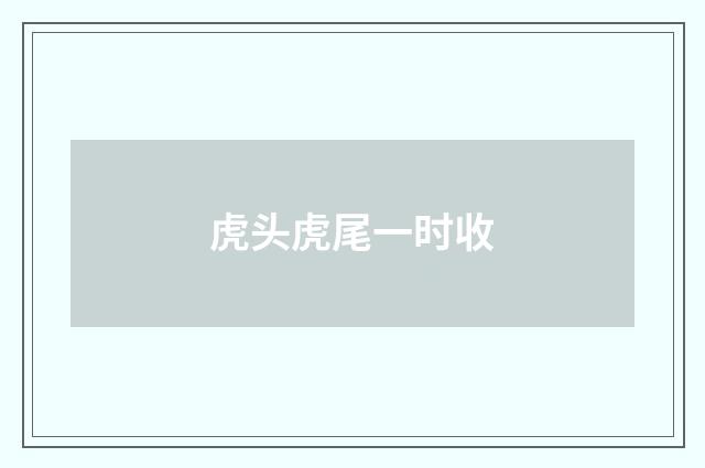 虎头虎尾一时收