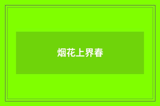 烟花上界春