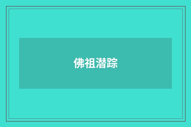 佛祖潜踪