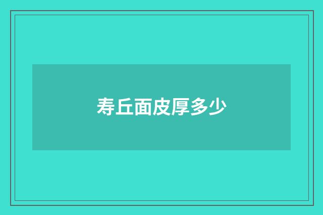 寿丘面皮厚多少