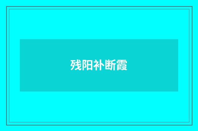 残阳补断霞