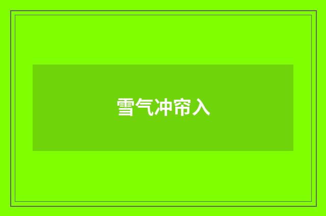 雪气冲帘入