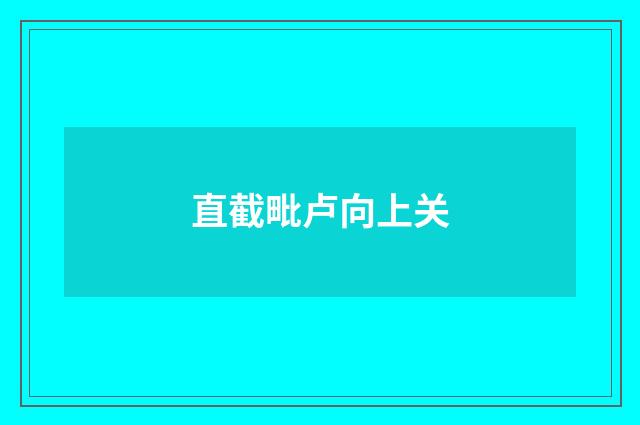直截毗卢向上关