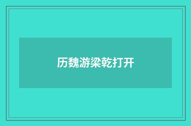 历魏游梁乾打开