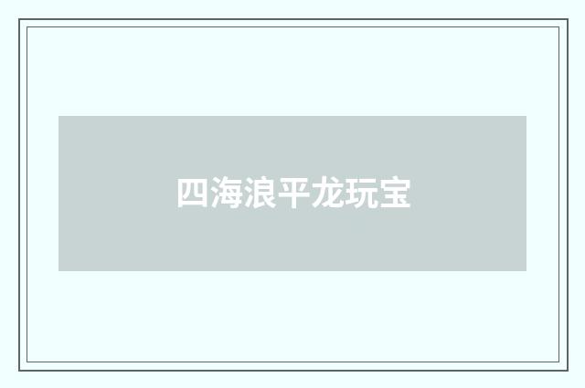 四海浪平龙玩宝