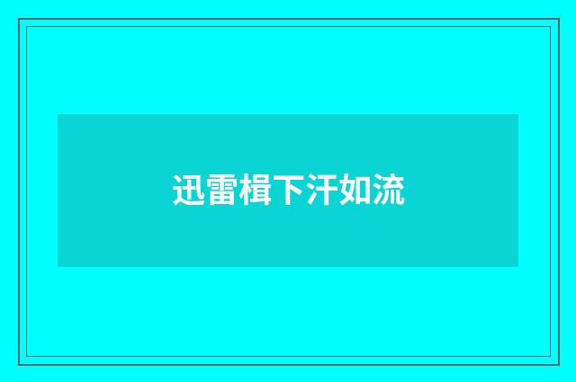 迅雷楫下汗如流