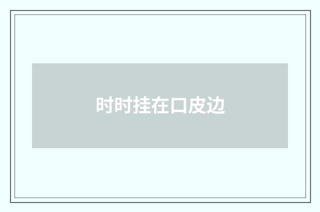 时时挂在口皮边