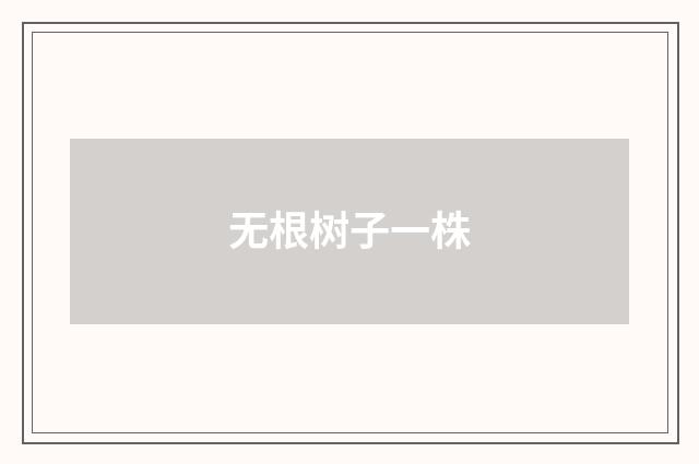 无根树子一株