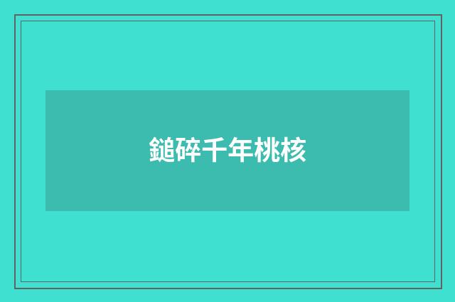 鎚碎千年桃核