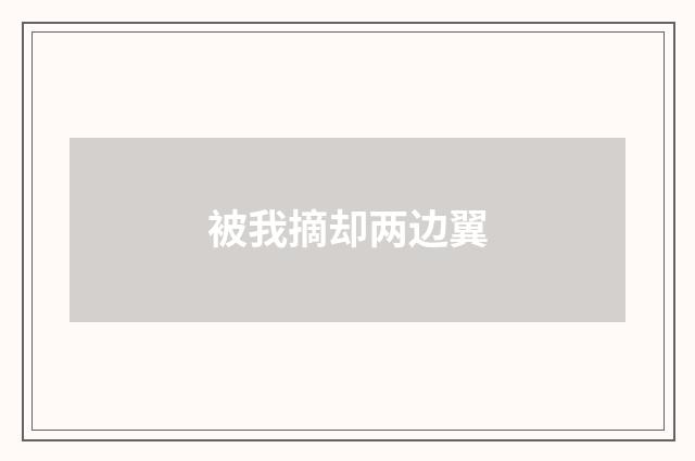 被我摘却两边翼