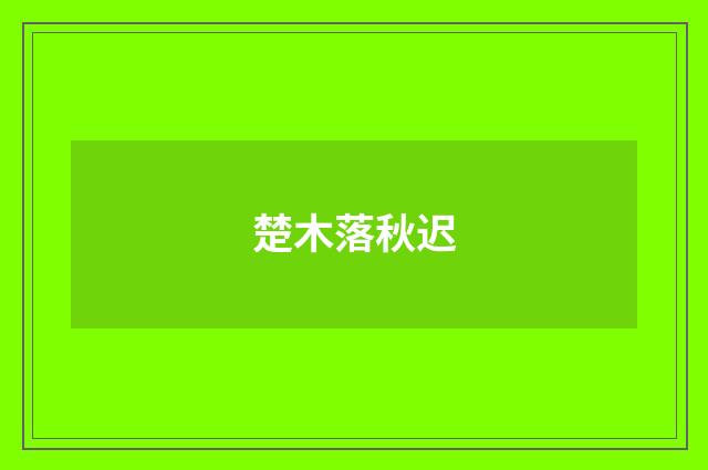 楚木落秋迟