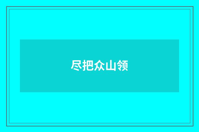 尽把众山领