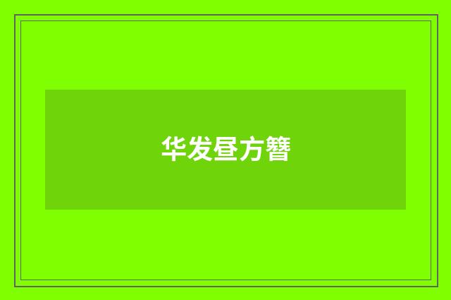 华发昼方簪
