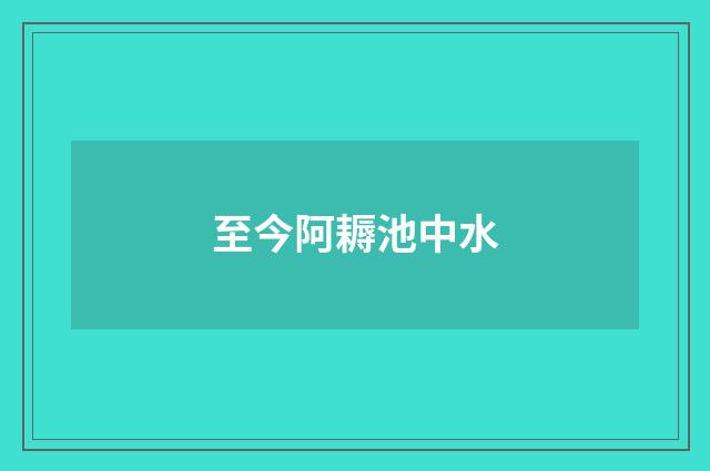 至今阿耨池中水